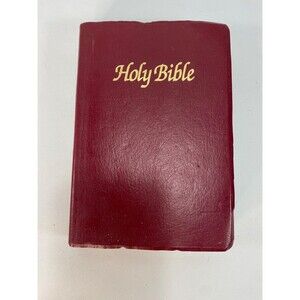 Holy Bible World KJV Referenced RED LETTER World 1986 Red Leather Concordance